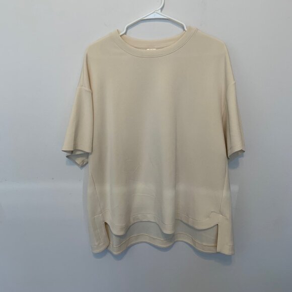 ๐ฑ 5 FOR $10. MEMBERS MARK CREAM COLORED CREW NECK SHORT SLEEVE TEE NWOT - Picture 1 of 4